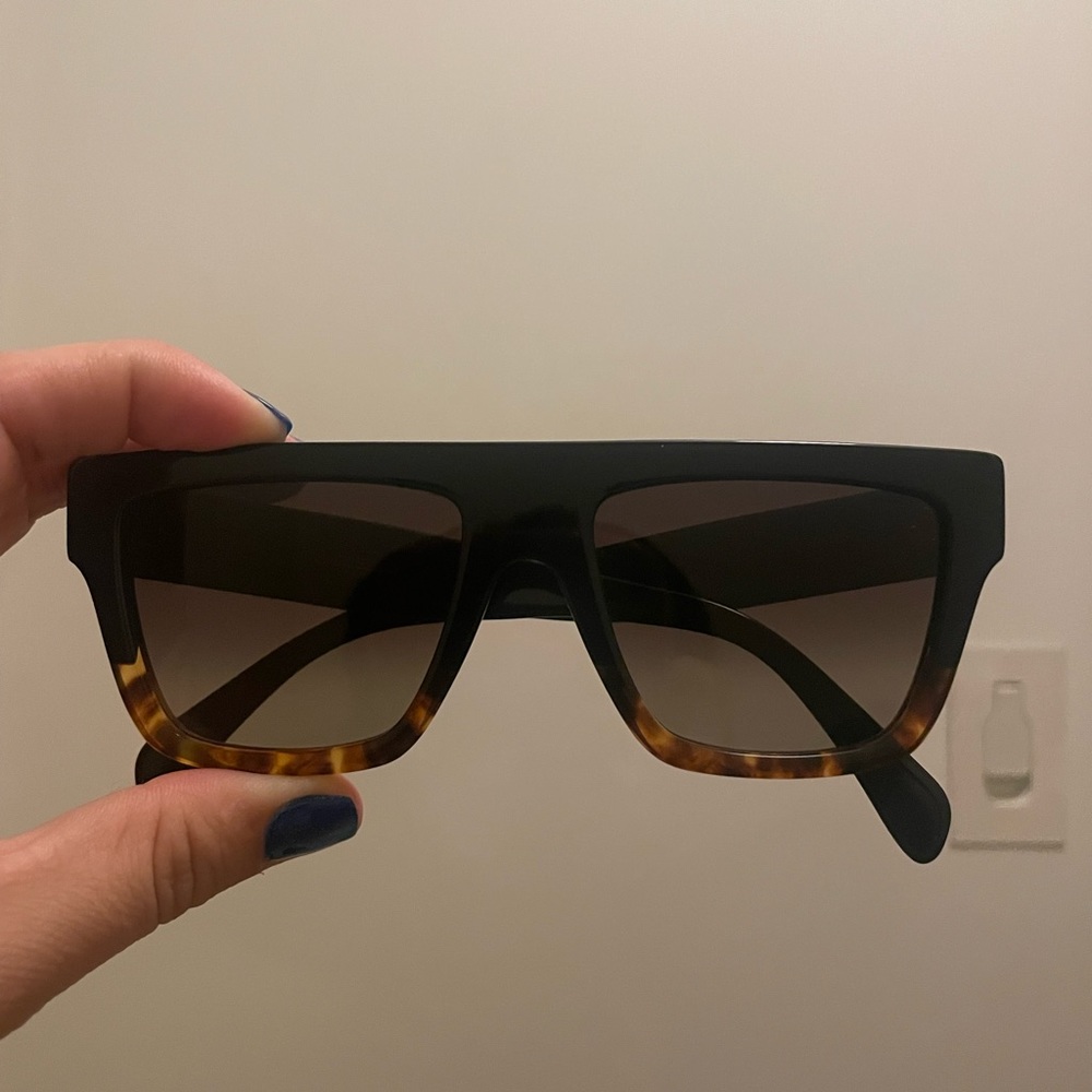 Celine Flat Top Square Sunglasses, 60mm